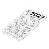 Magnet Flexible Calendrier d'affaires Logo Noir Simple de Base 202 (Côté Gauche)