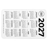 Magnet Flexible Calendrier d'affaires Logo Noir Simple de Base 202 (Horizontal)