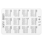 Magnet Flexible Calendrier de bonne chance 2015 (Horizontal)