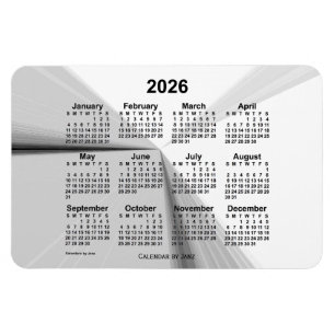 Magnet Flexible Calendrier de la fumée disparue 2026 par Janz 4x6