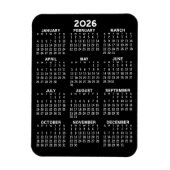 Magnet Flexible Calendrier de l'année complète 2023 - Minimal de b (Vertical)