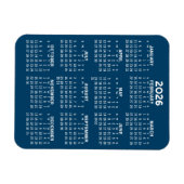 Magnet Flexible Calendrier de l'année complète 2023 - Minimal de b (Horizontal)