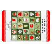 Magnet Flexible Calendrier de l'Avent carte de Noël créative (Horizontal)