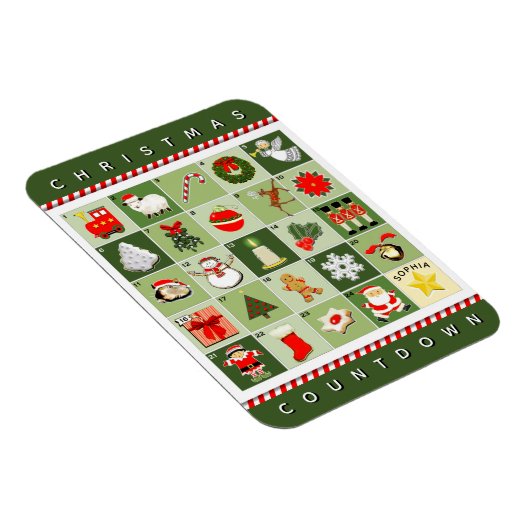 Magnet Flexible Calendrier de Noël (Côté Droit)
