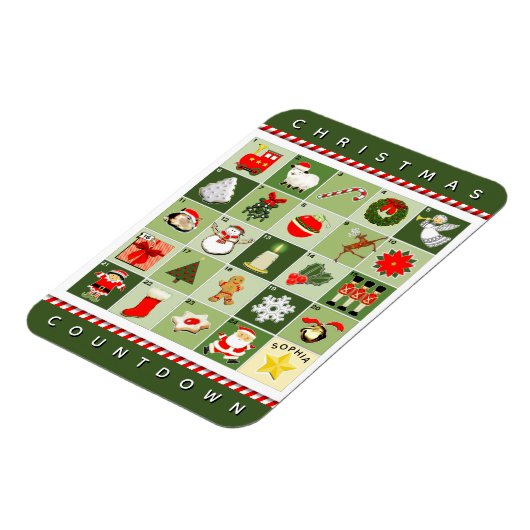 Magnet Flexible Calendrier de Noël (Côté Gauche)