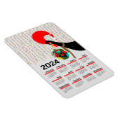 Magnet Flexible Calendrier de Noël 2024 du Rooster portugais (Côté Droit)