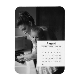 Magnet Flexible Calendrier de superposition août 2025