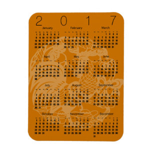Magnet Flexible Calendrier des coqs de papier 2017 Choisir un aima