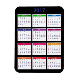 Magnet Flexible Calendrier des couleurs 2017 personnalisable