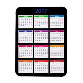 Magnet Flexible Calendrier des couleurs 2017 personnalisable
