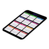 Magnet Flexible Calendrier des couleurs 2017 personnalisable (Côté Gauche)