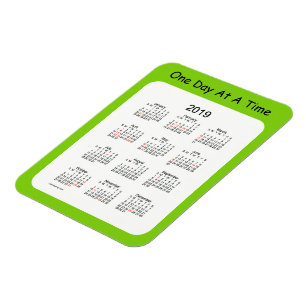 Magnet Flexible Calendrier des Fêtes Jaunes Vertes 2019 par Janz