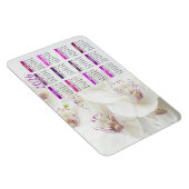 Magnet Flexible Calendrier des orchidées blanches et violettes 202 (Côté Droit)