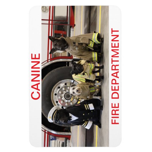 Magnet Flexible Calendrier du service d'incendie de Canine (Vertical)