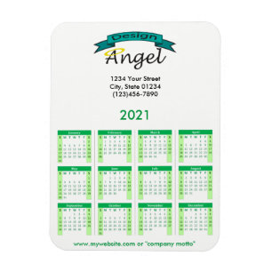 Magnet Flexible Calendrier écologique de marque Logo 2021