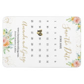 Magnet Flexible Calendrier Enregistrer la date Fleurs d'aimant et  (Horizontal)