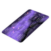 Magnet Flexible Calendrier Galaxie de l'espace violet 2026 (Côté Gauche)