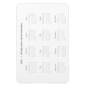 Magnet Flexible Calendrier Magnetique Citation Personnalisée 2026 (Vertical)