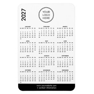 Magnet Flexible Calendrier magnétique Logo Entreprise 2027 