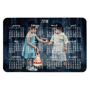 Magnet Flexible Calendrier magnétique personnalisé 2016 4x6
