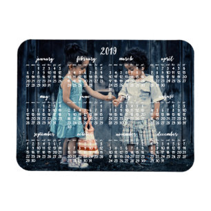 Magnet Flexible Calendrier magnétique personnalisé 2019 3x4