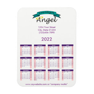 Magnet Flexible Calendrier mauve 2022
