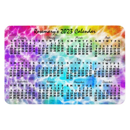Magnet Flexible Calendrier mensuel (Horizontal)