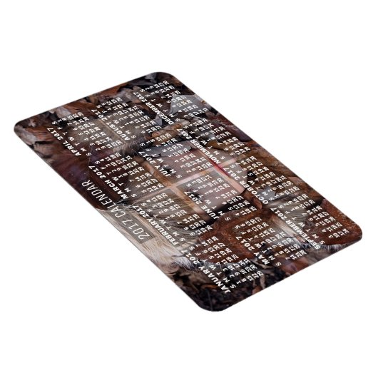 Magnet Flexible Calendrier mensuel 2017 Année Blanc | Ajouter une  (Côté Droit)