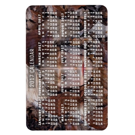 Magnet Flexible Calendrier mensuel 2017 Année Blanc | Ajouter une  (Vertical)