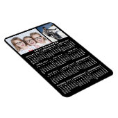 Magnet Flexible Calendrier mensuel 2017 Année Noir | MODÈLE PHOTO (Côté Droit)