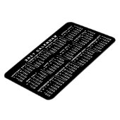 Magnet Flexible Calendrier mensuel 2017 Classic noir et blanc (Côté Gauche)