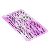 Magnet Flexible Calendrier mensuel 2017 Étoiles d'aquarelle rose (Côté Droit)