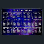 Magnet Flexible Calendrier mensuel 2023 Nebula spatiale externe<br><div class="desc">Ce calendrier mensuel flexible 2023 montre les jours de la semaine pour chaque mois en blanc sur un arrière - plan extra-spatial en bleu teinté du Petit Nuage Magellanique. Le Petit Nuage Magellanique est une galaxie d'environ 200 000 années-lumière qui orbite notre propre galaxie spirale de la Voie Lactée. Cette...</div>