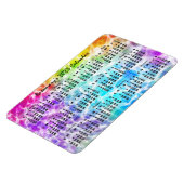Magnet Flexible Calendrier mensuel 2023 Tie-dye Hippie Arc-en-ciel (Côté Gauche)