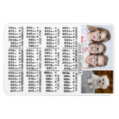 Magnet Flexible Calendrier mensuel 2024 Blanc | MODÈLE PHOTO (Horizontal)