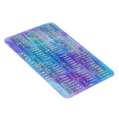 Magnet Flexible Calendrier mensuel 2024 Etoiles d'aquarelle bleue (Côté Droit)
