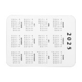 Magnet Flexible Calendrier mensuel 2025 (Horizontal)