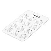 Magnet Flexible Calendrier mensuel 2025 (Côté Gauche)