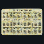Magnet Flexible Calendrier mensuel 2025 Antique Carte Grande impre<br><div class="desc">Cet aimant flexible du calendrier mensuel 2025 montre les jours de la semaine pour chaque mois en noir classique et d'apparence professionnelle. Il repose sur un arrière - plan vintage de couleur parchemin, ressemblant à une vieille carte. C'est un aimant calendrier annuel simple, minimaliste et audacieux pour vous aider à...</div>