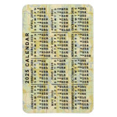 Magnet Flexible Calendrier mensuel 2025 Antique Carte Grande impre (Vertical)