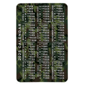 Magnet Flexible Calendrier mensuel 2025 Camouflage Camo Green (Vertical)