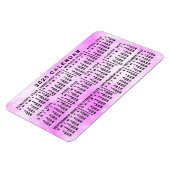 Magnet Flexible Calendrier mensuel 2025 Étoiles d'aquarelle rose (Côté Gauche)