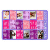 Magnet Flexible Calendrier mensuel de l'année 2025 Collage photo m (Horizontal)