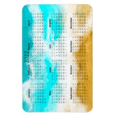 Magnet Flexible Calendrier Mini Aimant de Plage Océanique 2022 (Vertical)
