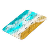 Magnet Flexible Calendrier mini aimanté de la plage océanique 2022 (Côté Gauche)