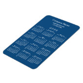 Magnet Flexible Calendrier minimum 2025 Nom de la société Bleu (Côté Gauche)