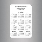 Magnet Flexible Calendrier minimum 2026 Nom de l'entreprise Inform