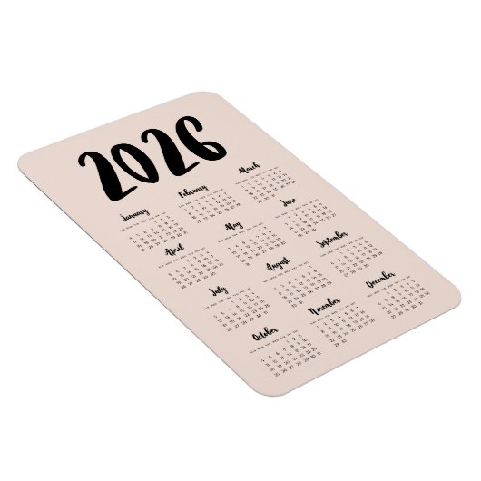 Magnet Flexible Calendrier moderne 2024 (Côté Droit)