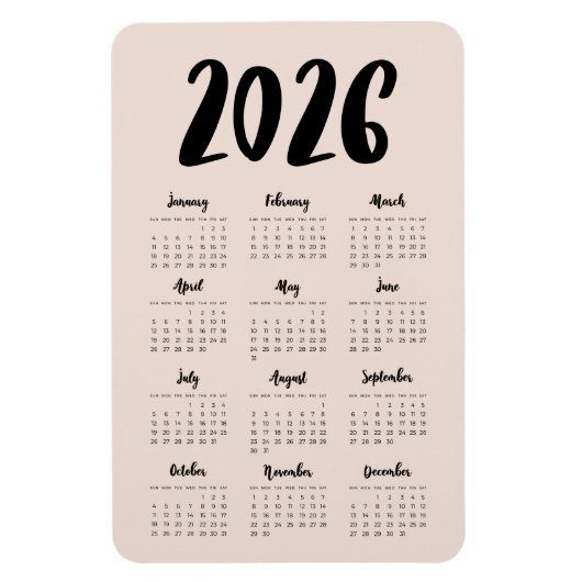 Magnet Flexible Calendrier moderne 2024 (Vertical)