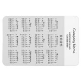 Magnet Flexible Calendrier moderne 2025 Nom de l'entreprise Info G (Horizontal)